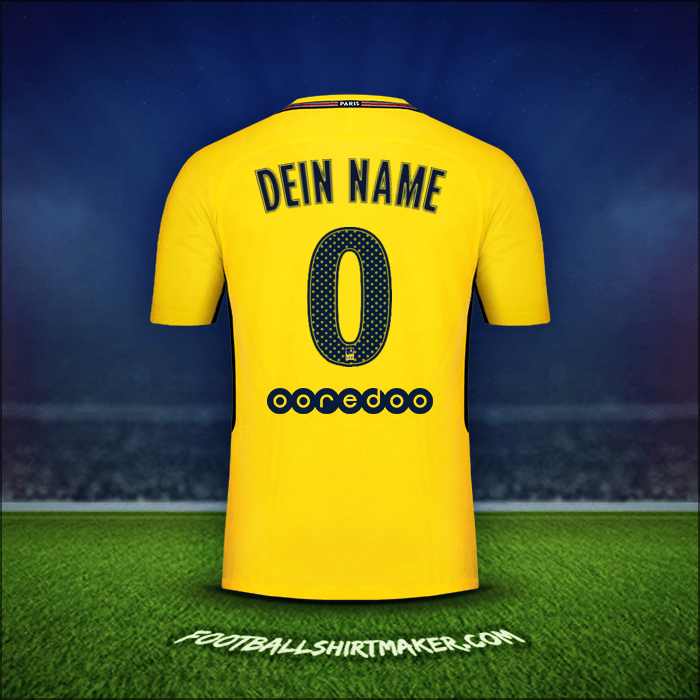 Trikot Paris Saint Germain 2017/18 Auswärts -  dein name - 0