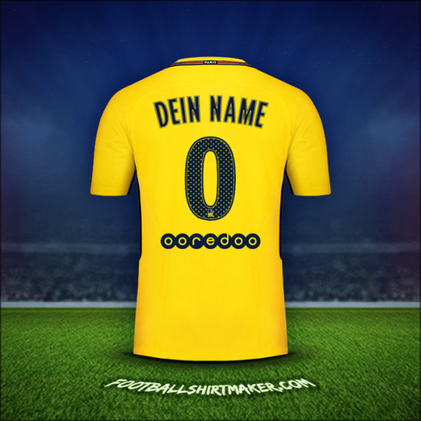 Trikot Paris Saint Germain 2017/18 Auswärts -  dein name - 0