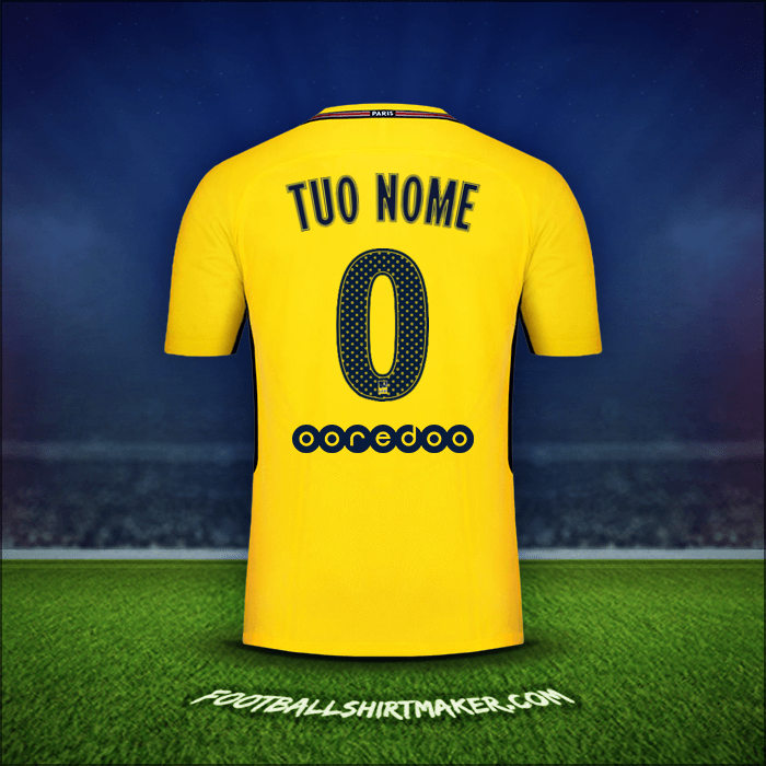 Maglia Paris Saint Germain 2017/18 Seconda -  tuo nome - 0