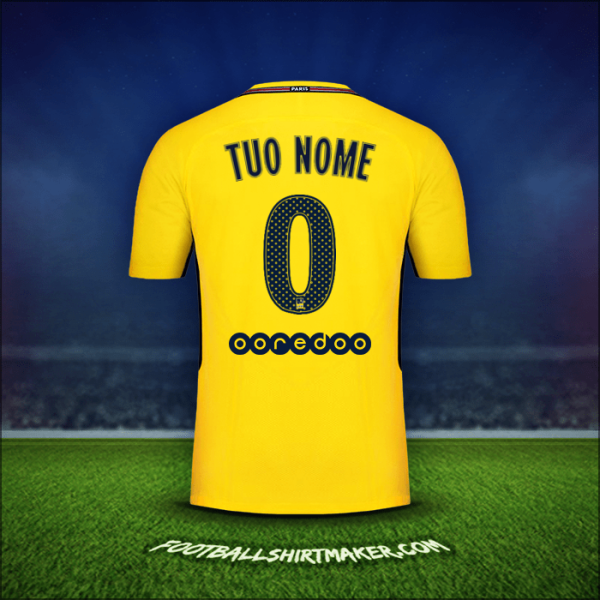 Maglia Paris Saint Germain 2017/18 Seconda -  tuo nome - 0