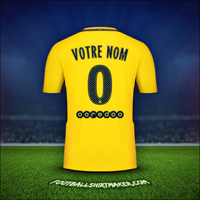 Maillot Paris Saint Germain 2017/18 Extérieur -  votre nom - 0