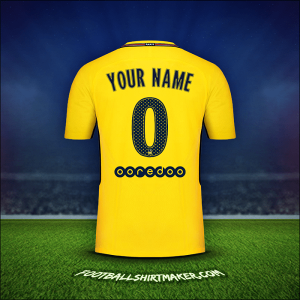 Shirt Paris Saint Germain 2017/18 Away -  your name - 0
