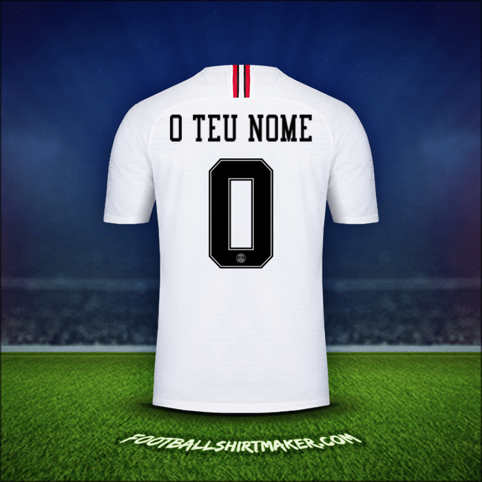Camisola Paris Saint Germain Jordan 2018/19 Alternativa -  o teu nome - 0