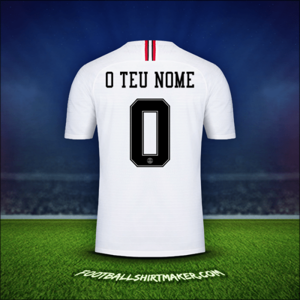 Camisola Paris Saint Germain Jordan 2018/19 Alternativa -  o teu nome - 0