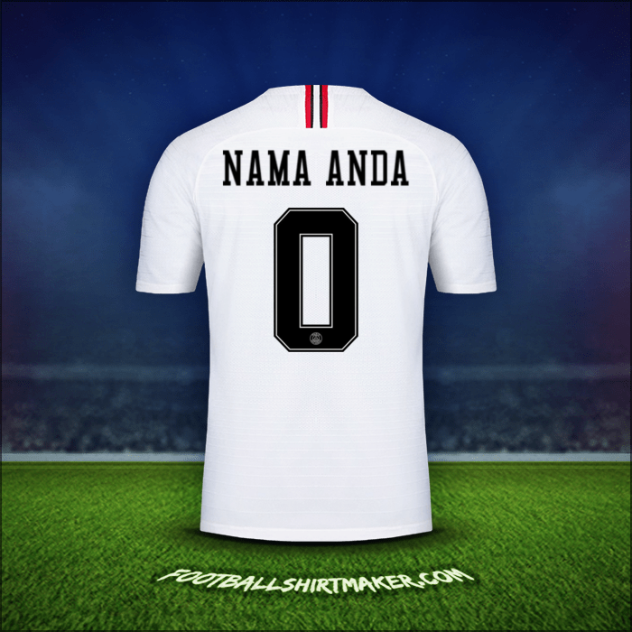 Jersey Paris Saint Germain Jordan 2018/19 Alternatif -  nama anda - 0