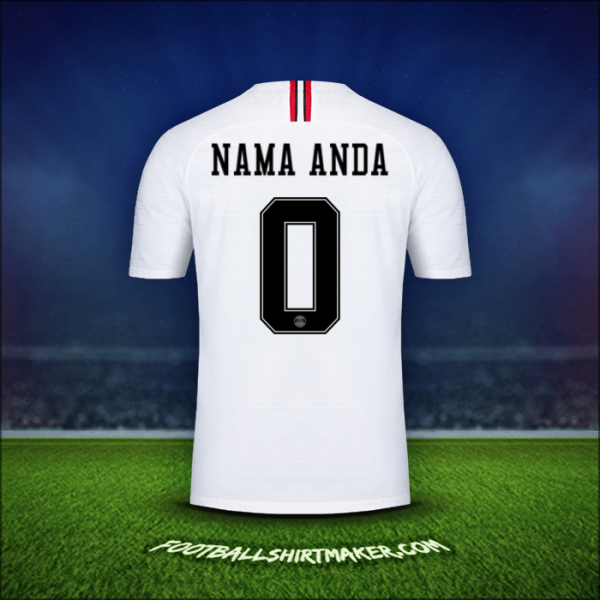 Jersey Paris Saint Germain Jordan 2018/19 Alternatif -  nama anda - 0
