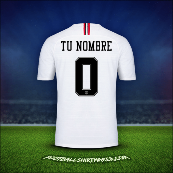Jersey Paris Saint Germain Jordan 2018/19 Visita -  tu nombre - 0