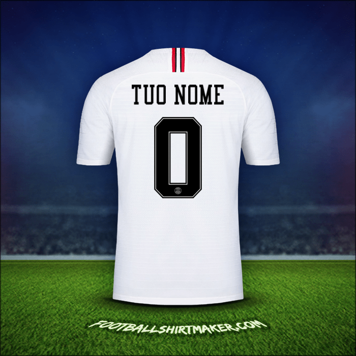 Maglia Paris Saint Germain Jordan 2018/19 Seconda -  tuo nome - 0
