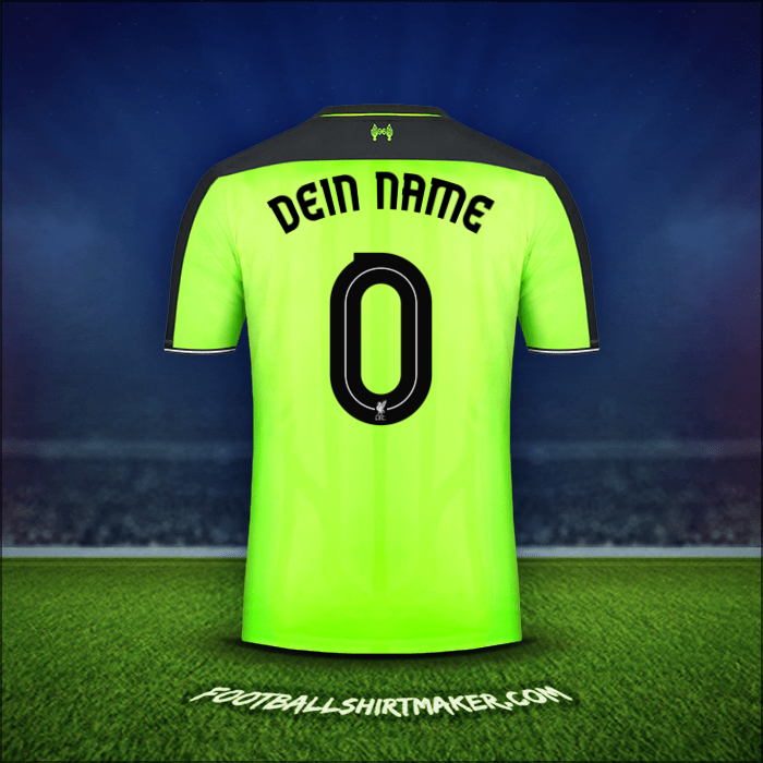 Trikot Liverpool FC Cup 2016/17 Dritte -  dein name - 0
