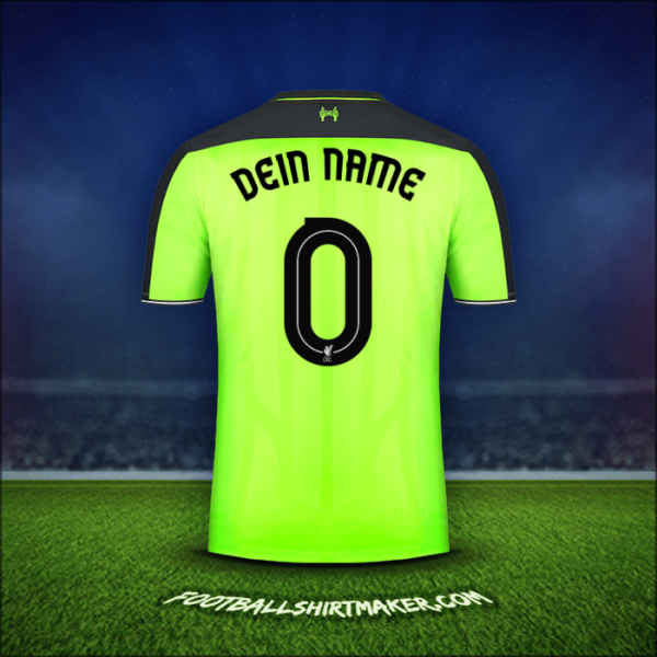 Trikot Liverpool FC Cup 2016/17 Dritte -  dein name - 0