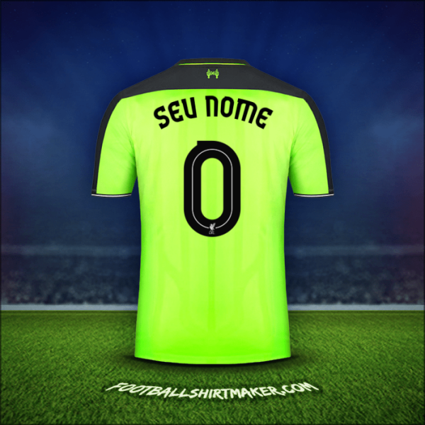 Camisa Liverpool FC Cup 2016/17 Terceira -  seu nome - 0
