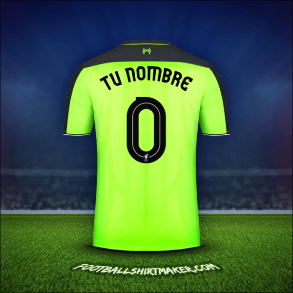 Jersey Liverpool FC Cup 2016/17 Tercera -  tu nombre - 0
