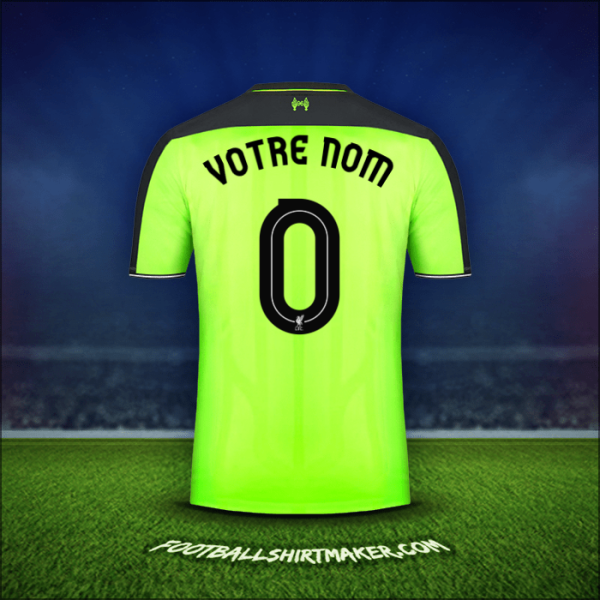 Maillot Liverpool FC Cup 2016/17 Troisième -  votre nom - 0