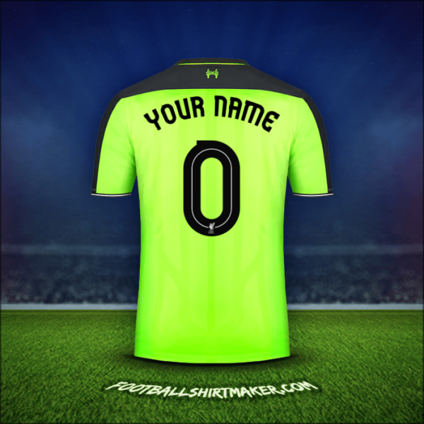 Shirt Liverpool FC Cup 2016/17 Third -  your name - 0