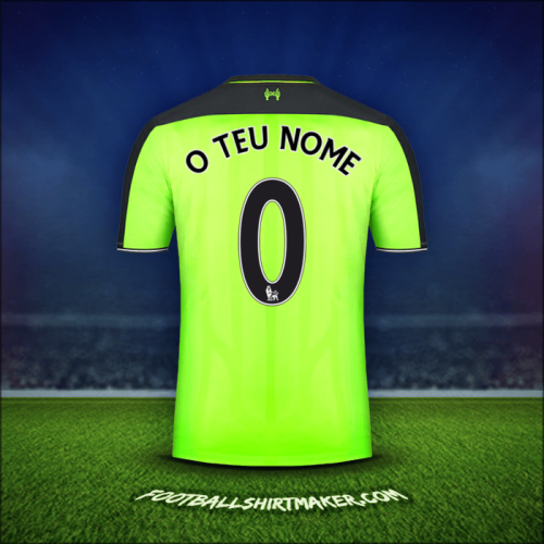 Camisola Liverpool FC 2016/17 Terceira -  o teu nome - 0