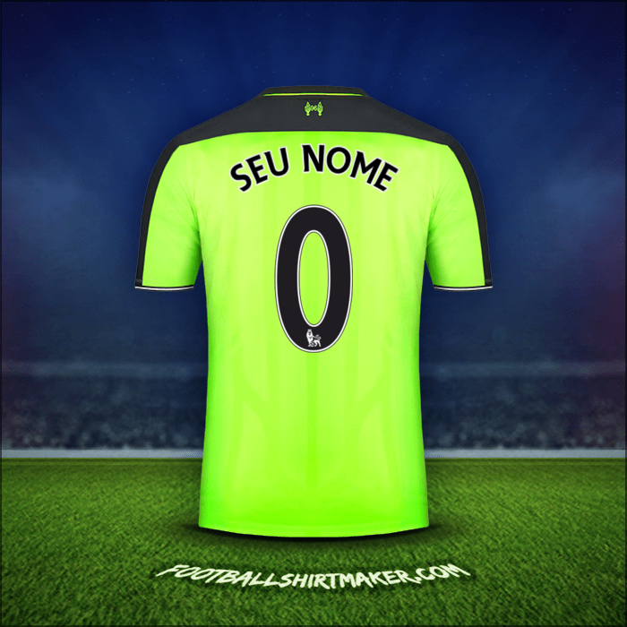 Camisa Liverpool FC 2016/17 Terceira -  seu nome - 0