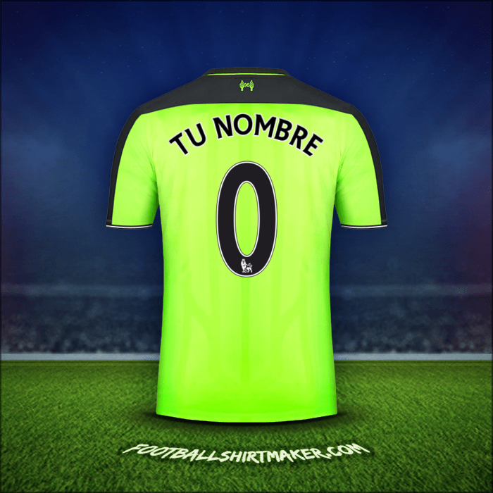 Jersey Liverpool FC 2016/17 Tercera -  tu nombre - 0