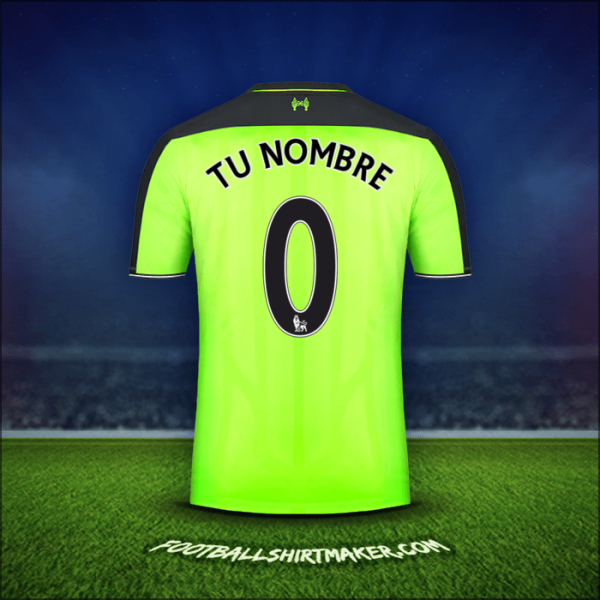 Jersey Liverpool FC 2016/17 Tercera -  tu nombre - 0
