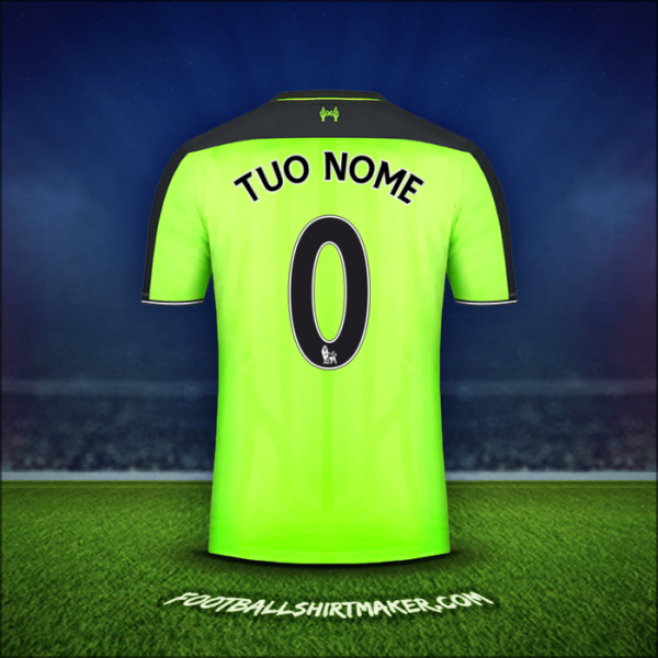 Maglia Liverpool FC 2016/17 Terza -  tuo nome - 0