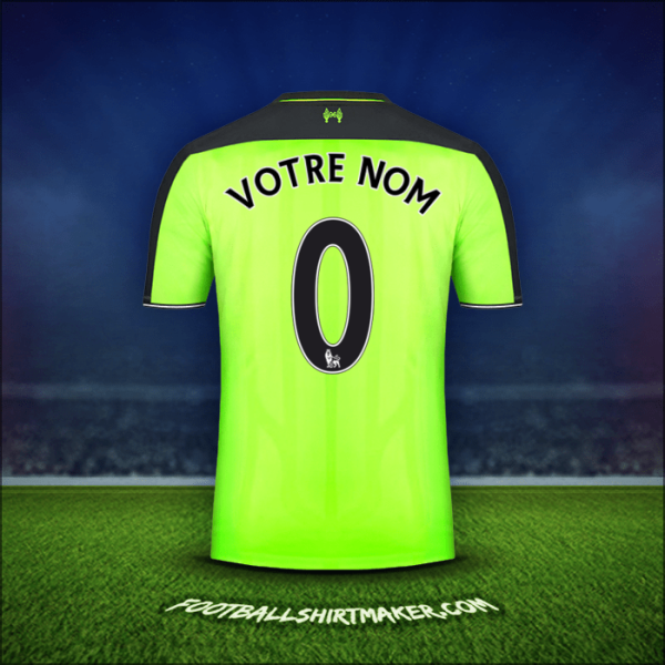 Maillot Liverpool FC 2016/17 Troisième -  votre nom - 0