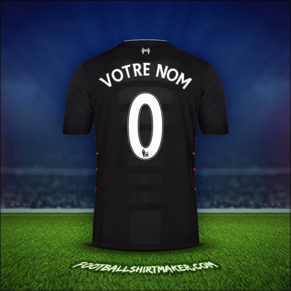 Maillot Liverpool FC 2016/17 Extérieur -  votre nom - 0