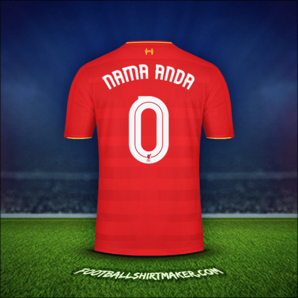Jersey Liverpool FC Cup 2016/17 -  nama anda - 0
