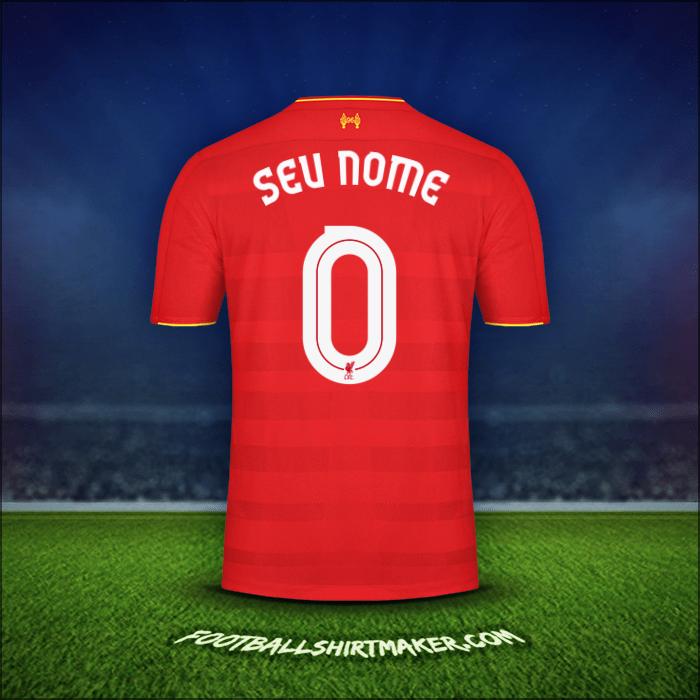 Camisa Liverpool FC Cup 2016/17 -  seu nome - 0
