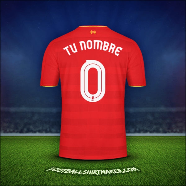 Camiseta Liverpool FC Cup 2016/17 -  tu nombre - 0