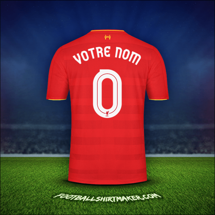 Maillot Liverpool FC Cup 2016/17 -  votre nom - 0