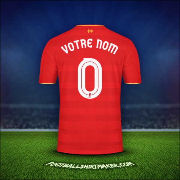 Maillot Liverpool FC Cup 2016/17 -  votre nom - 0