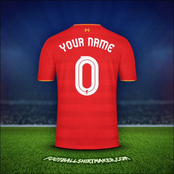 Jersey Liverpool FC Cup 2016/17 -  your name - 0