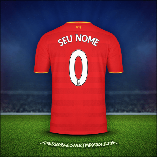 Camisa Liverpool FC 2016/17 -  seu nome - 0