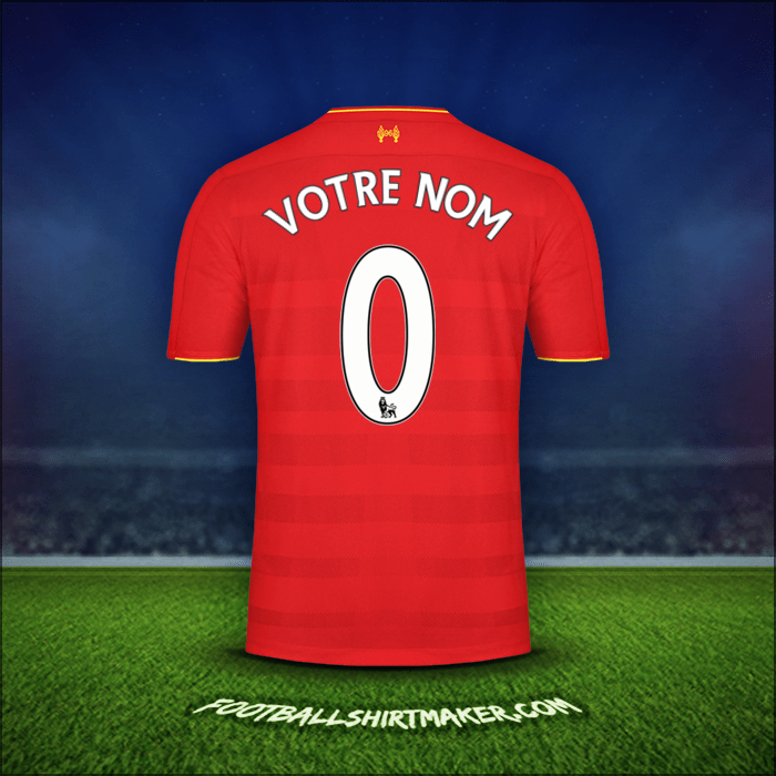 Maillot Liverpool FC 2016/17 -  votre nom - 0