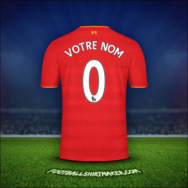 Maillot Liverpool FC 2016/17 -  votre nom - 0
