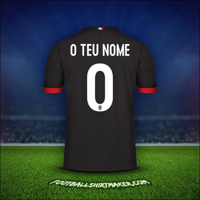 Camisola AC Milan 2017/18 Terceira -  o teu nome - 0