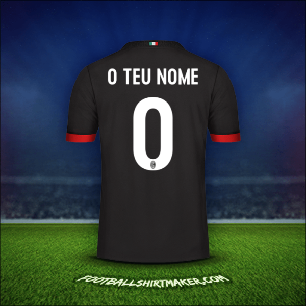 Camisola AC Milan 2017/18 Terceira -  o teu nome - 0