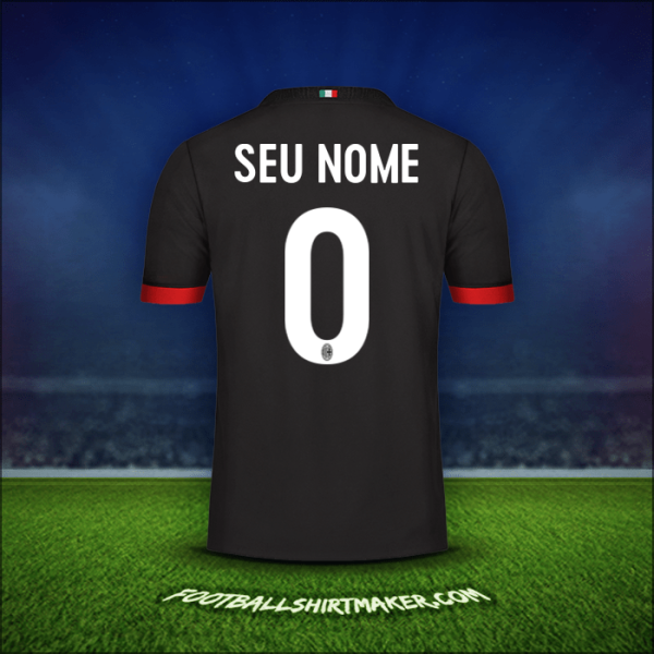 Camisa AC Milan 2017/18 Terceira -  seu nome - 0