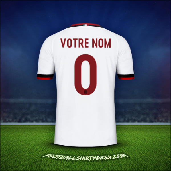 Maillot AC Milan 2017/18 Extérieur -  votre nom - 0