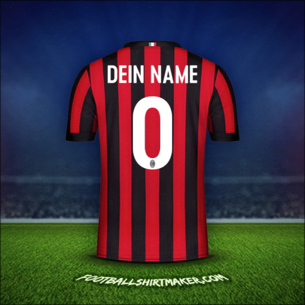 Trikot AC Milan 2017/18 -  dein name - 0