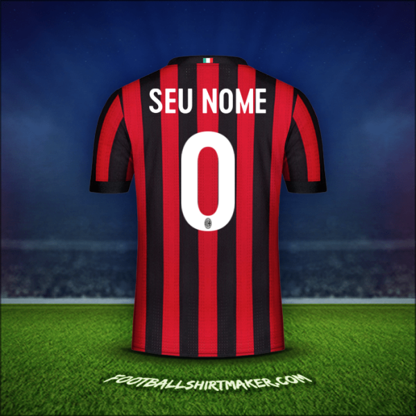 Camisa AC Milan 2017/18 -  seu nome - 0