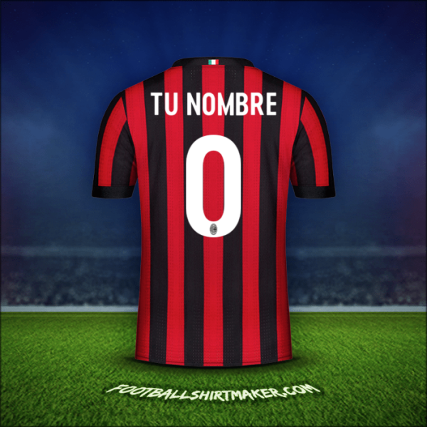 Camiseta AC Milan 2017/18 -  tu nombre - 0