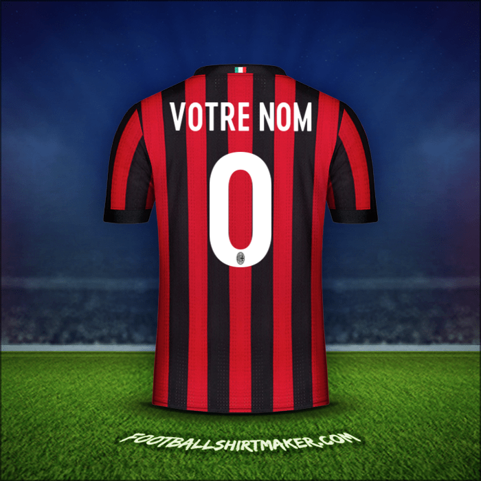 Maillot AC Milan 2017/18 -  votre nom - 0