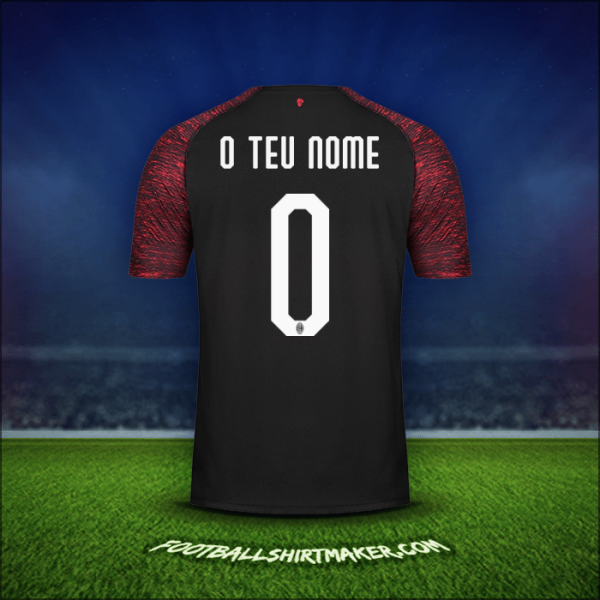 Camisola AC Milan 2018/19 Terceira -  o teu nome - 0