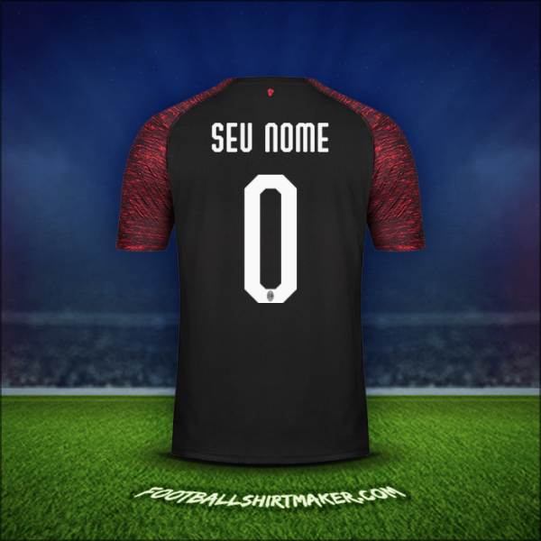 Camisa AC Milan 2018/19 Terceira -  seu nome - 0