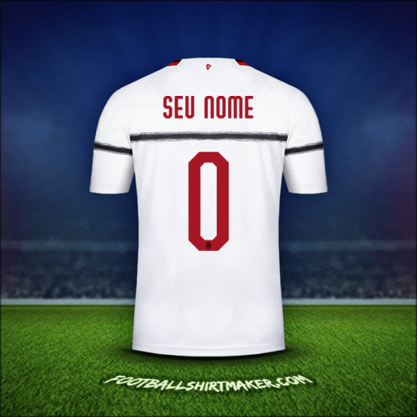 Camisa AC Milan 2018/19 Alternativa -  seu nome - 0