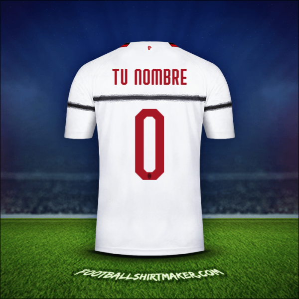 Jersey AC Milan 2018/19 Visita -  tu nombre - 0
