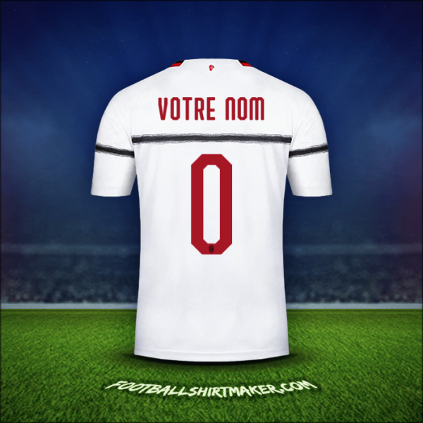 Maillot AC Milan 2018/19 Extérieur -  votre nom - 0
