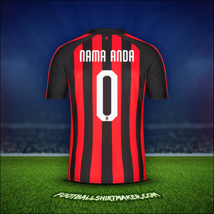 Jersey AC Milan 2018/19 -  nama anda - 0