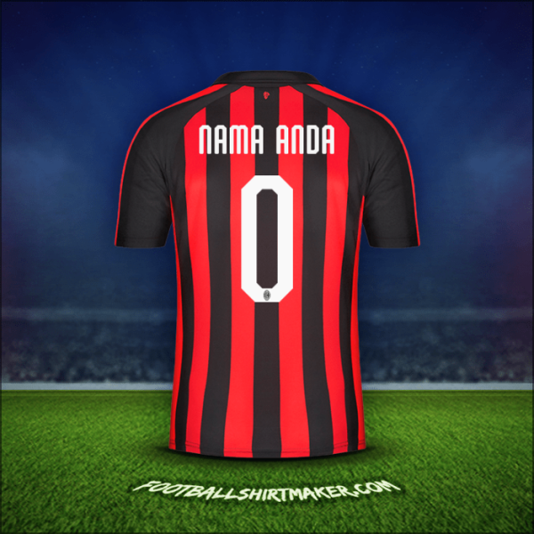 Jersey AC Milan 2018/19 -  nama anda - 0