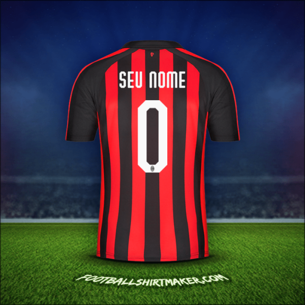 Camisa AC Milan 2018/19 -  seu nome - 0